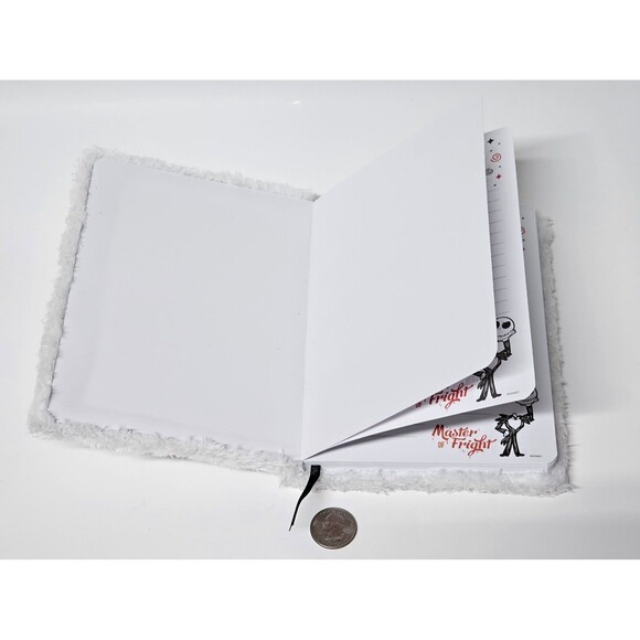 Disney Nightmare Before Christmas Jack Skellington White Furry Journal Notebook - Picture 4 of 10